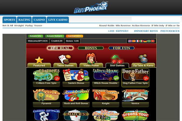 BetPhoenix Casino screen shot