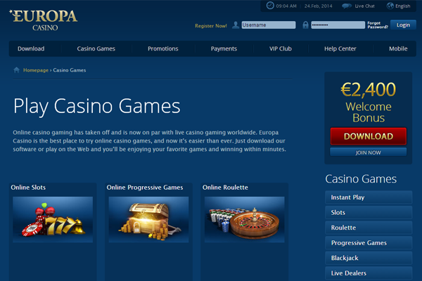 Europa Casino screen shot